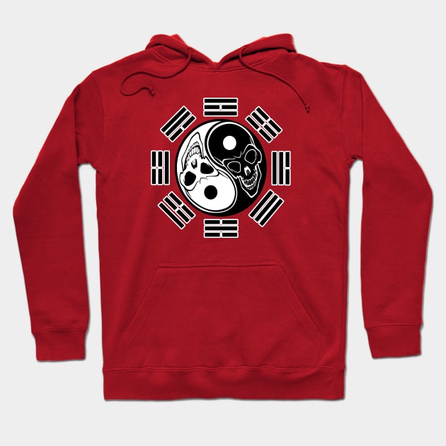 Spirits Yin Yang Skull Hoodie by Orlind